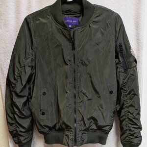 Madden Girl Juniors' Quilted Ribbed-Cuff Bomber Jacket - Medium